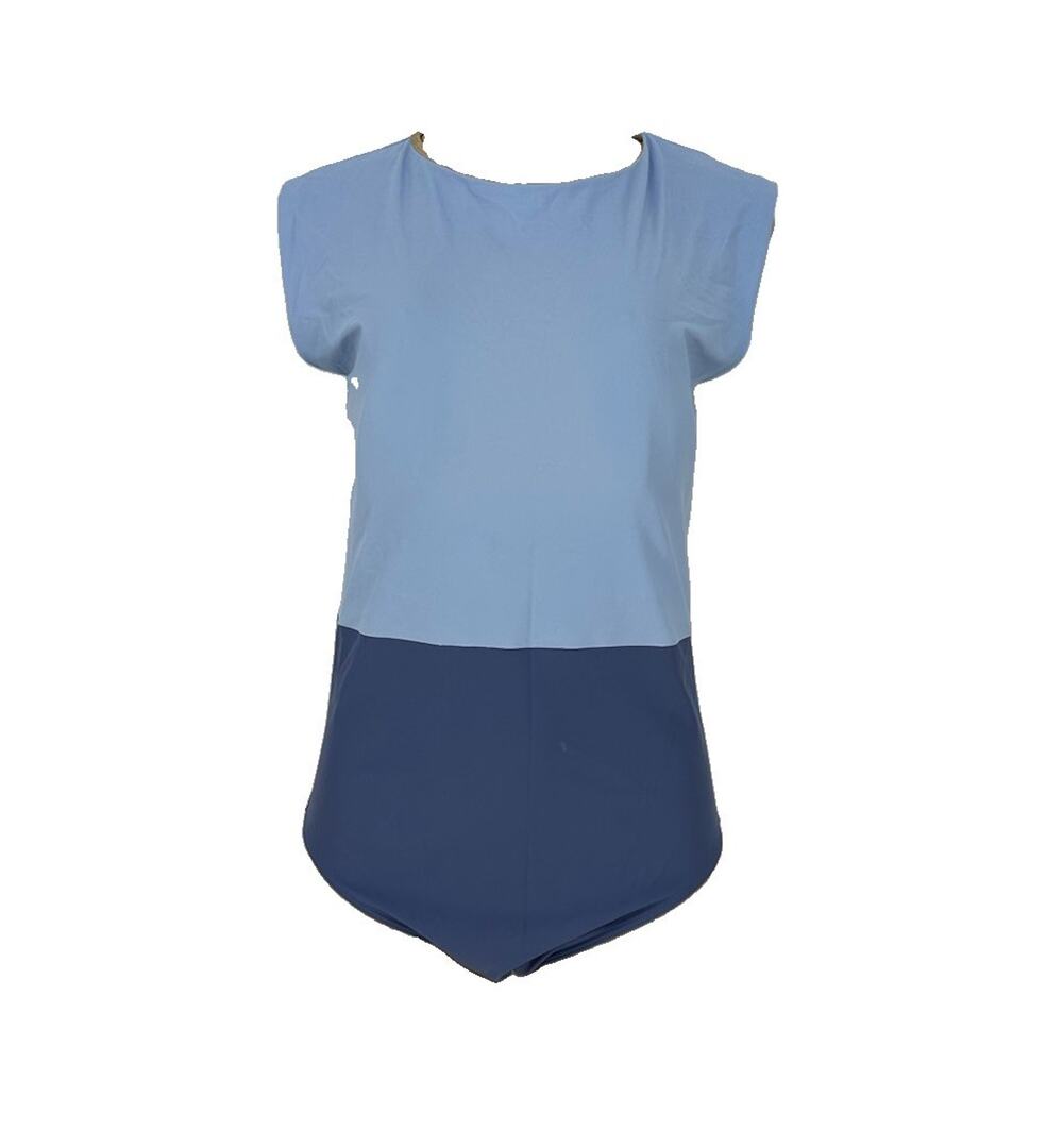 Summersalt 14 The Surf One Piece Swimsuit Colorblock Cap Sleeve Two Tone 1-1